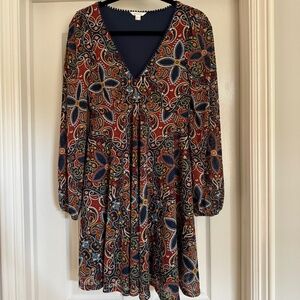 Springfield V neck Short dress Multi Colored